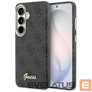 Case universaalne kaitseümbris Guess Samsung Galaxy S26 PU 4G Script Metal Logo With MagSafe Case Black