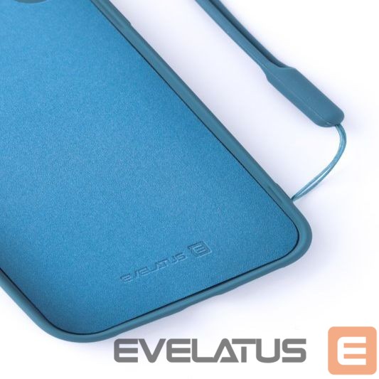 Tagakaaned Evelatus Apple iPhone XR Soft Touch Silicone Case with Strap Blue