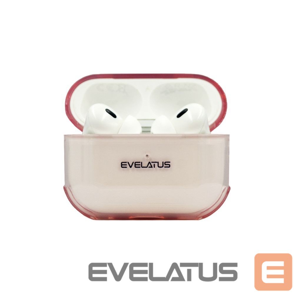 Korpus kõrvaklappidele Evelatus Apple AirPods Pro 2 TPU Protective Case Transparent Pink