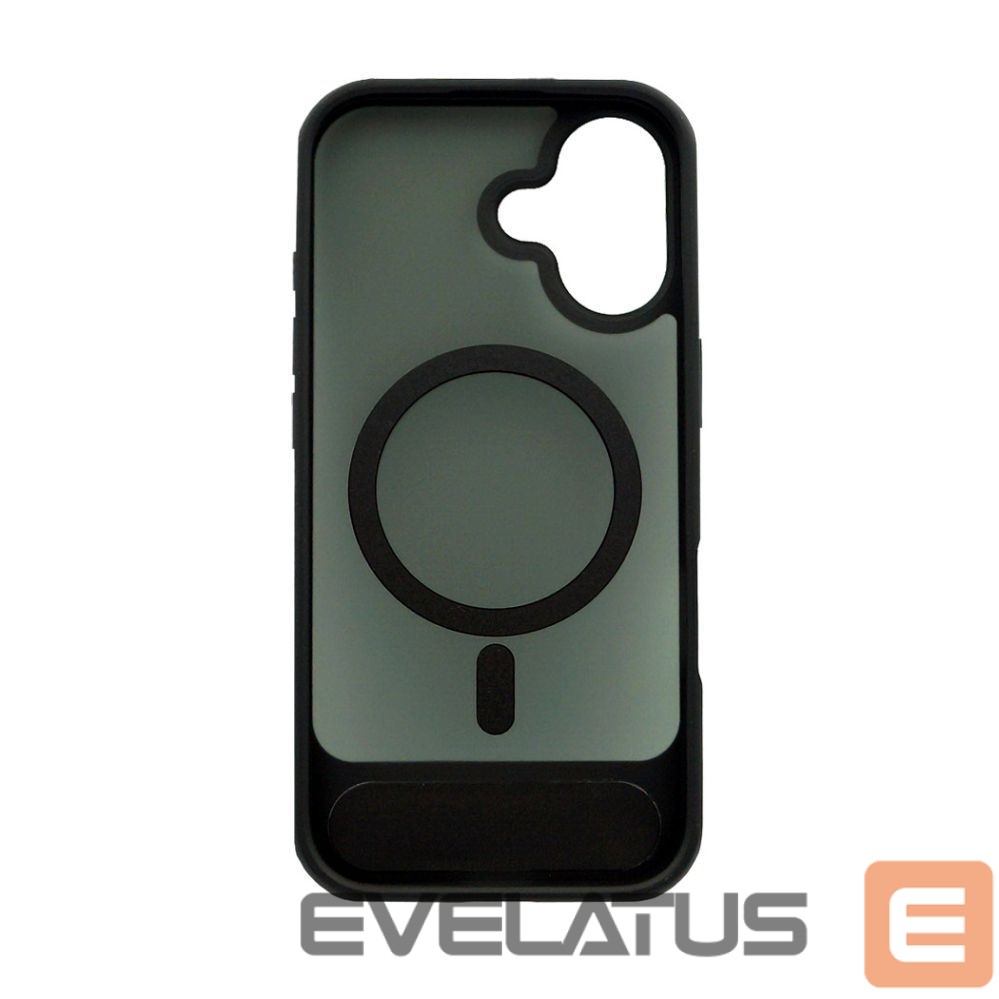 Tagakaaned Evelatus Apple iPhone 17 Rubber Coated MagSafe With Stand Case Black
