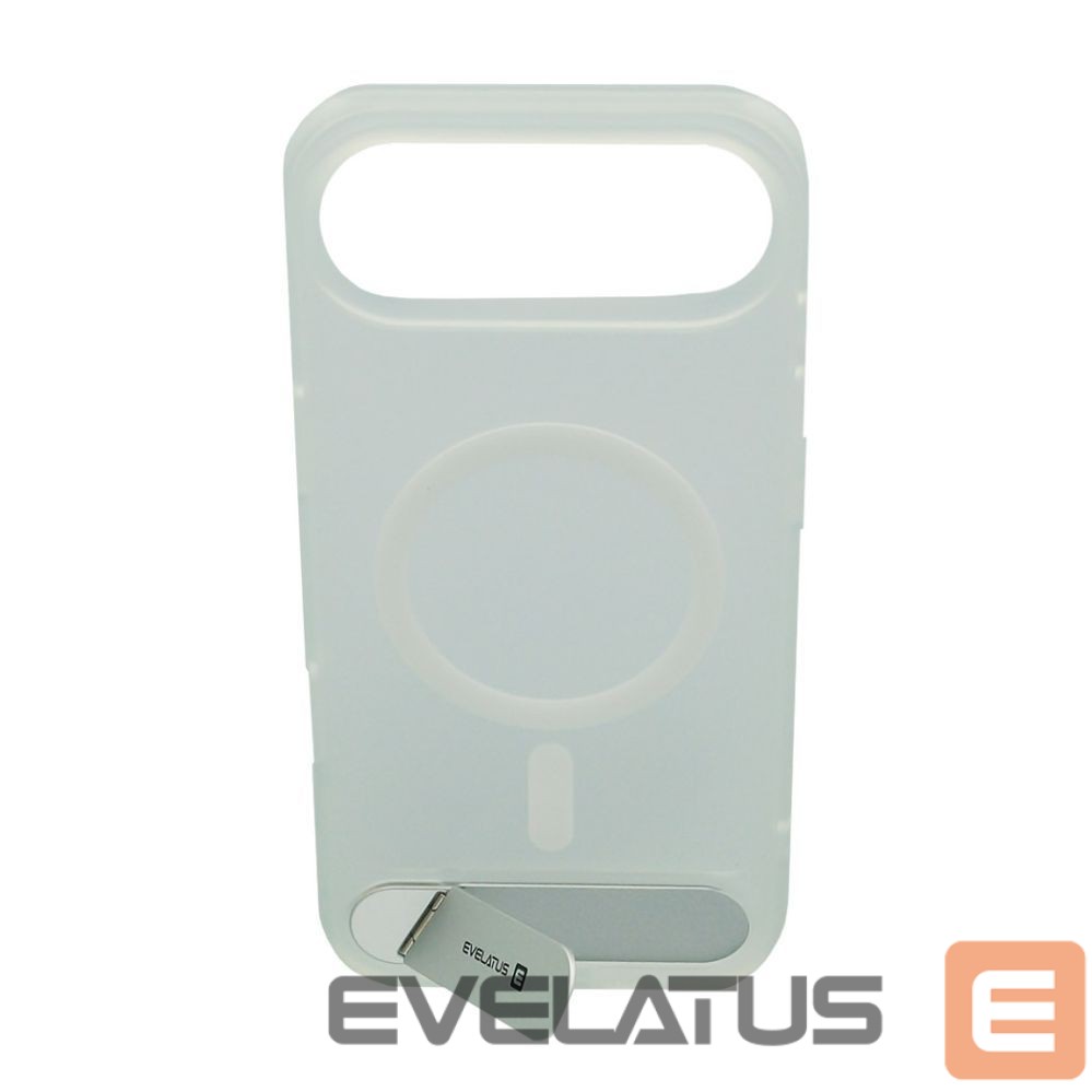Tagakaaned Evelatus Apple iPhone 17 Air Rubber Coated MagSafe With Stand Case Silver
