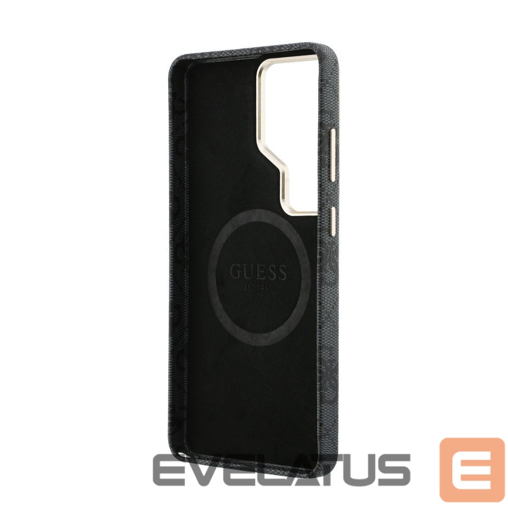 Case universaalne kaitseümbris Guess Samsung Galaxy S26 Ultra PU 4G Script Metal Logo With MagSafe Case Black