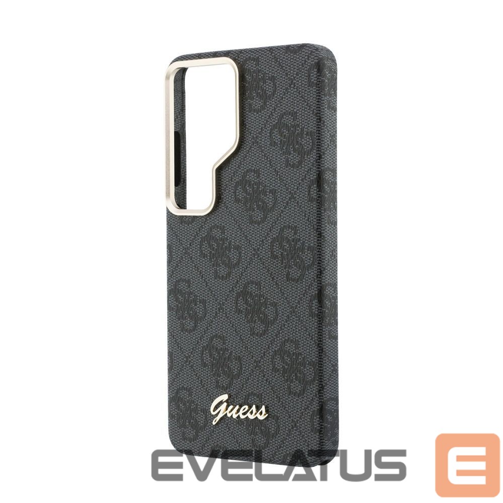 Case universaalne kaitseümbris Guess Samsung Galaxy S26 Ultra PU 4G Script Metal Logo With MagSafe Case Black