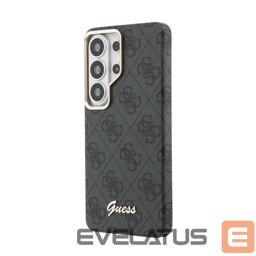 Case universaalne kaitseümbris Guess Samsung Galaxy S26 Ultra PU 4G Script Metal Logo With MagSafe Case Black
