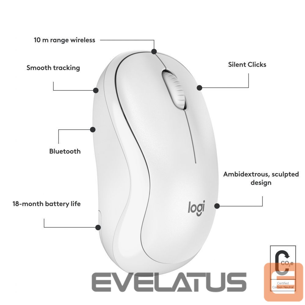 Arvutitarvikud Logitech LOGI M240 Silent Bluetooth Mouse - WHITE