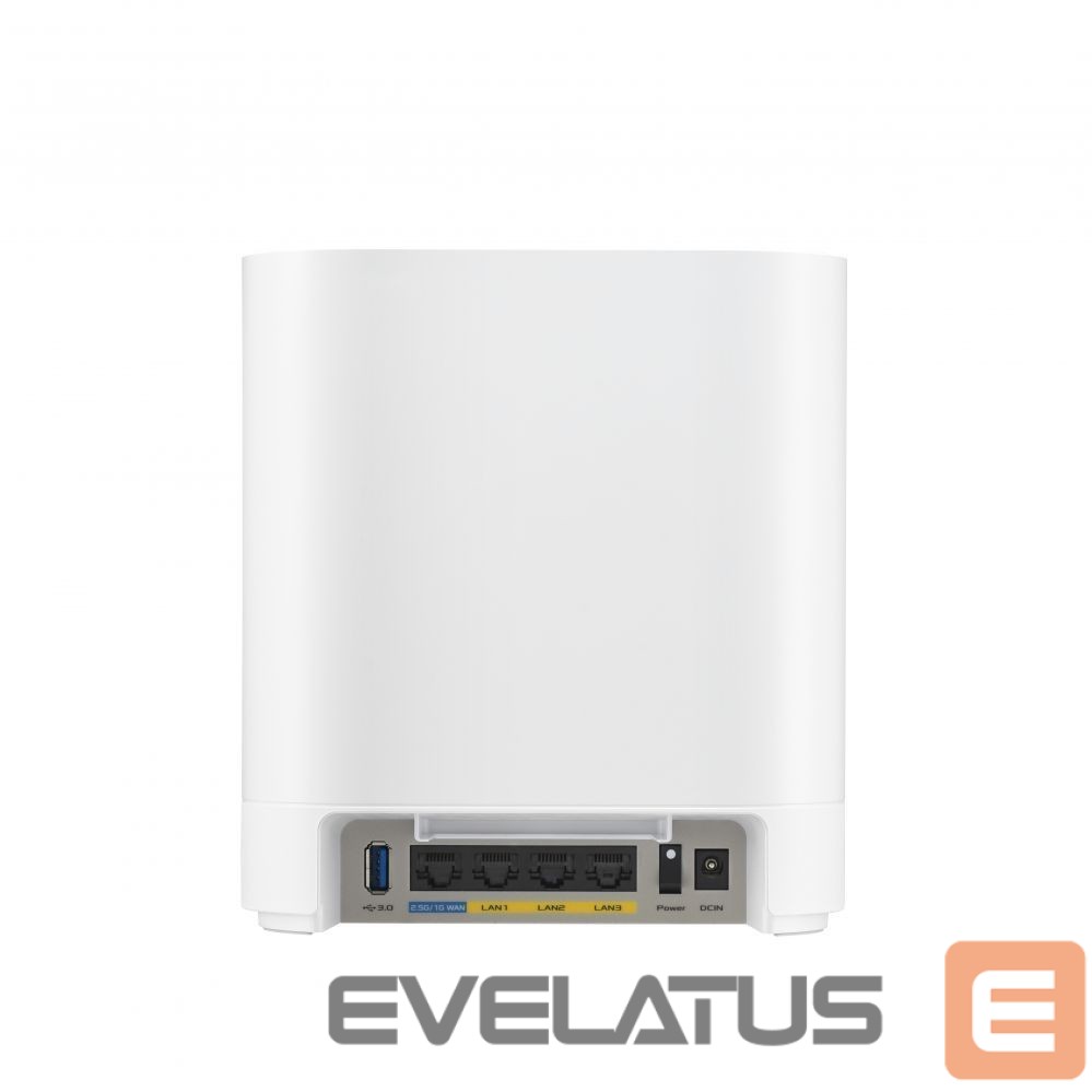 Ruuterid Asus Wifi 6 802.11ax Tri-band Business Mesh System EBM68 (2-Pack) 802.11ax, 4804 Mbit/s, 10/100/1000 Mbit/s, Ethernet LAN (RJ-45) ports 3, MU-MiMO No, No mobile broadband, Antenna type Internal, White