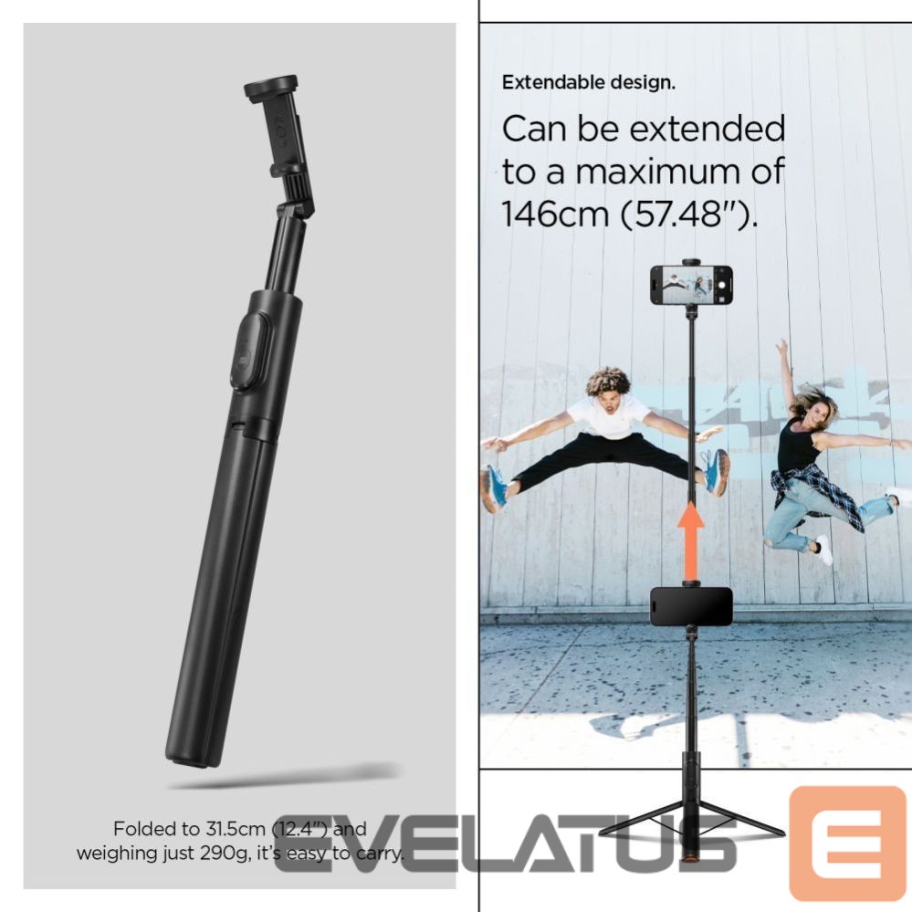 Muud kaubad Spigen Spigen S541W Bluetooth Selfie Stick - Black