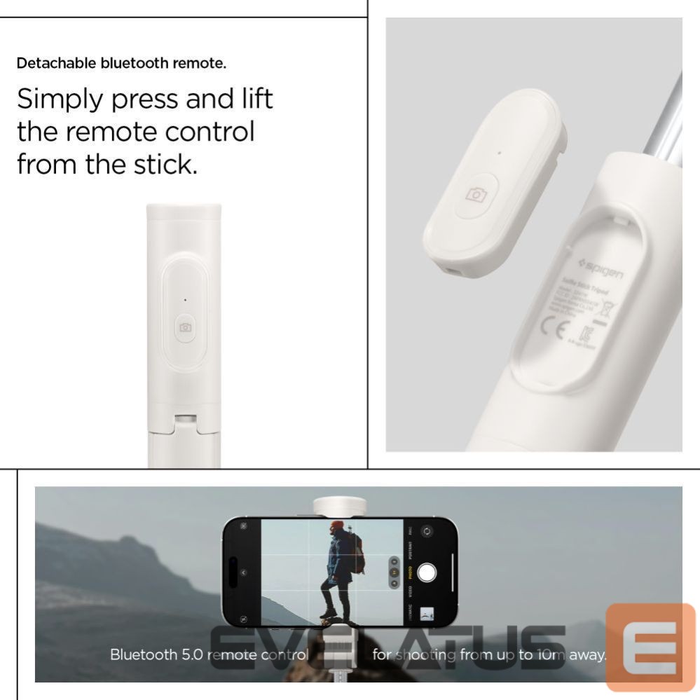 Muud kaubad Spigen Spigen S541W Bluetooth Selfie Stick - White