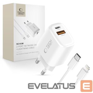 Muud kaubad Tech-Protect  Tech-Protect NCA45W-GAN 2-Port 45W Wall Charger - White 