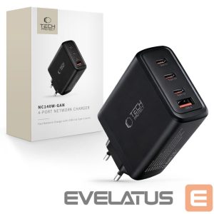 Muud kaubad Tech-Protect  Tech-Protect NC140W-GAN 4-Port 140W Wall Charger - Black 