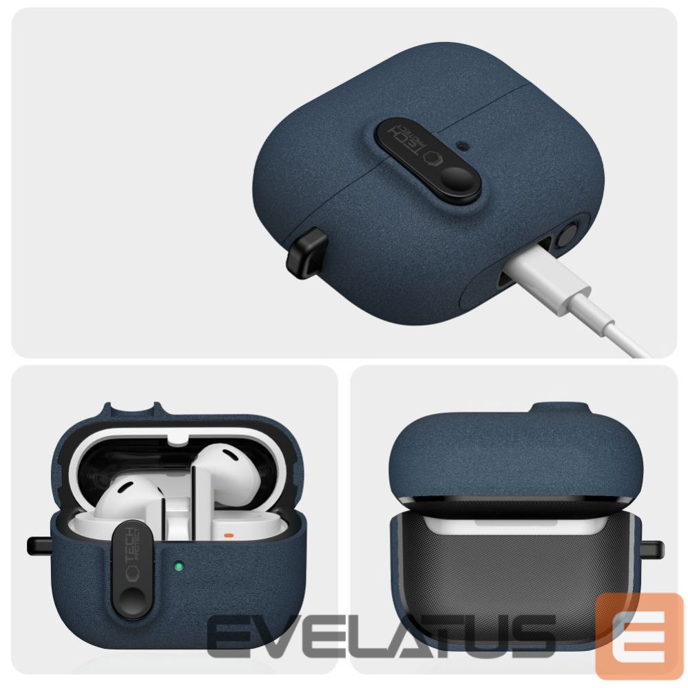 Muud kaubad Tech-Protect Tech-Protect Slim Hook Case for Samsung Galaxy Buds 3 / 3 FE / 3 Pro - Navy Blue