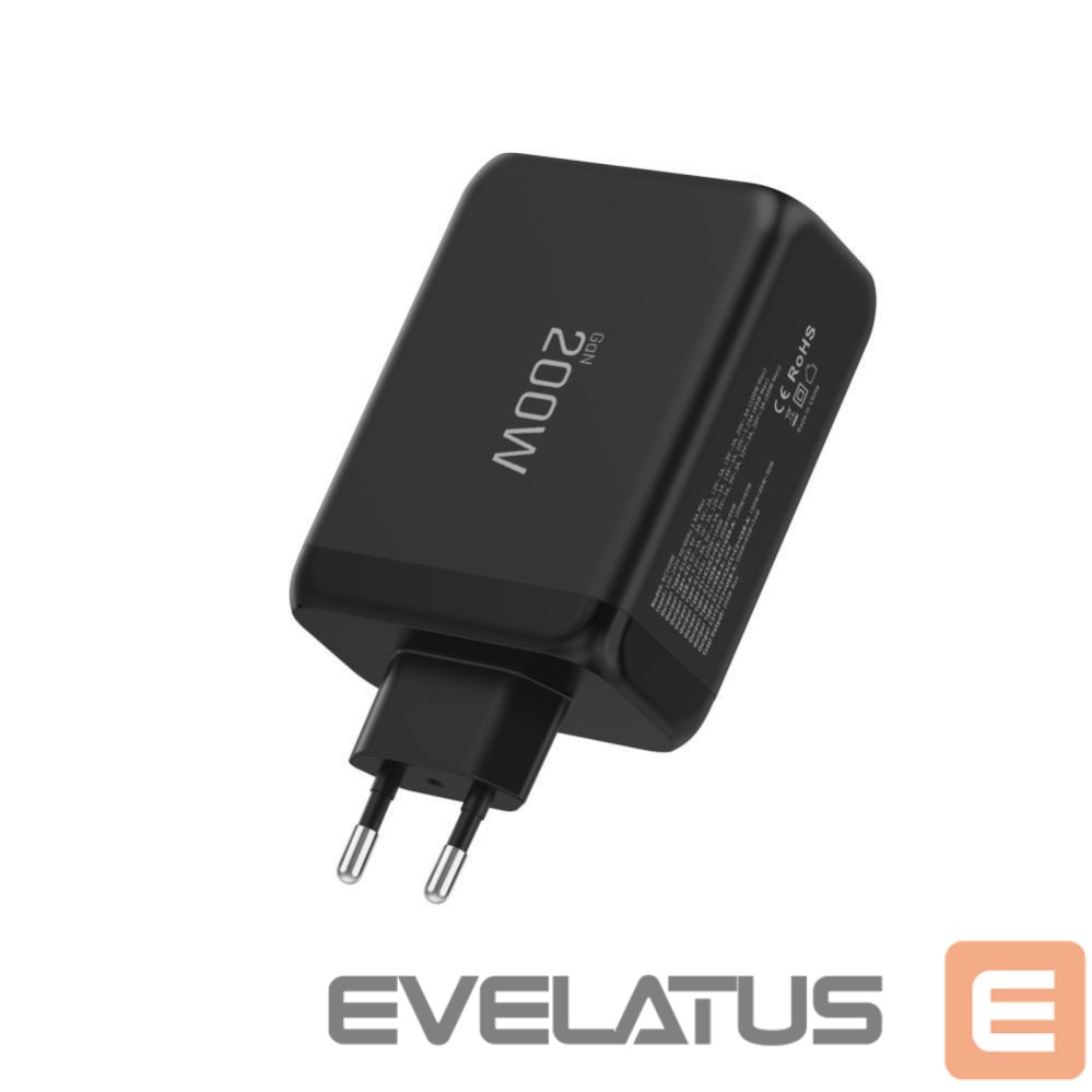 Muud kaubad Tech-Protect Tech-Protect NC200W-GaN 4-Port 200W Wall Charger - Black