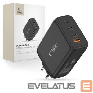 Muud kaubad Tech-Protect  Tech-Protect NC240W-GaN 4-Port 240W Wall Charger - Black 