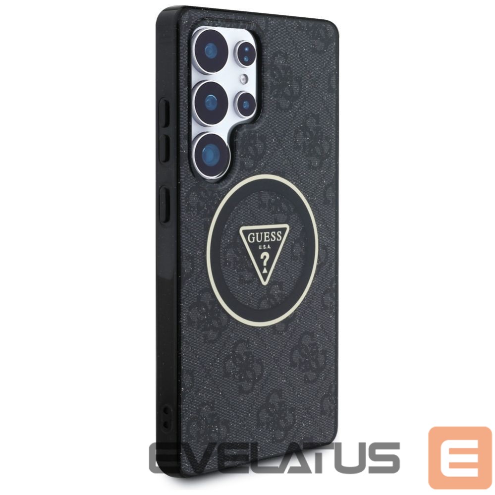 Muud kaubad Guess Guess 4G Glitter Triangle Buttons MagSafe Case for Samsung Galaxy S25 Ultra Black