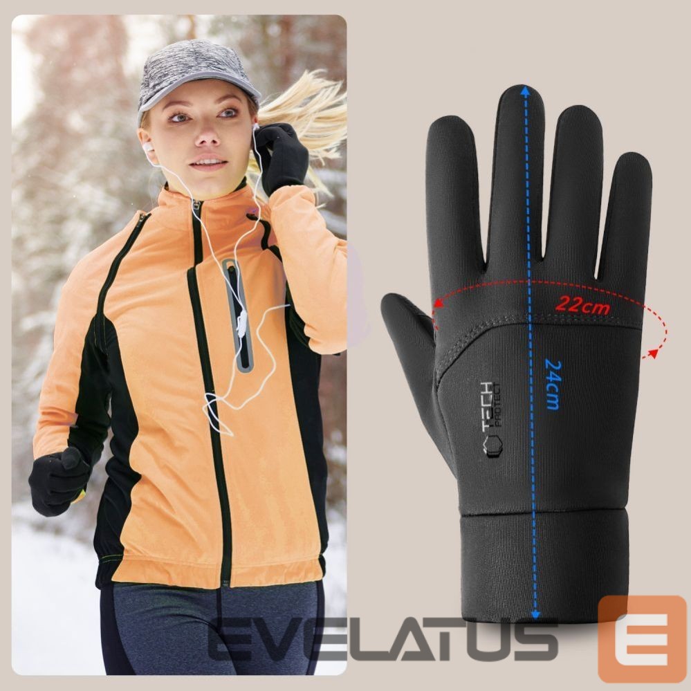 Jalgratta tarvik Tech-Protect Tech-Protect WG01 Gloves with Touch Tips M - Black