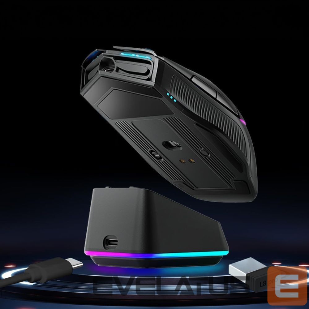 Muu Machenike Machenike L8 Pro Wireless Gaming Mouse with Charging Station - Black