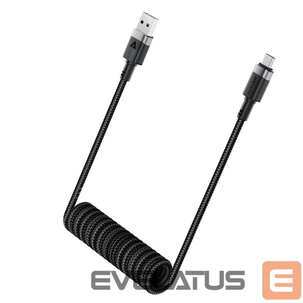 Muud kaubad Acefast Acefast C14-04 USB-A - USB-C Cable Spring 480Mb/s 3A 1.2m - Black