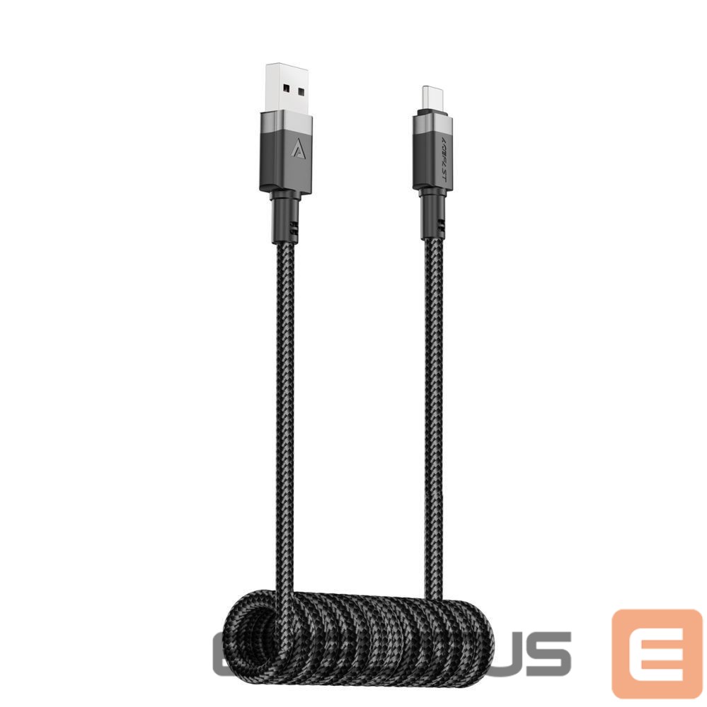 Muud kaubad Acefast Acefast C14-04 USB-A - USB-C Cable Spring 480Mb/s 3A 1.2m - Black