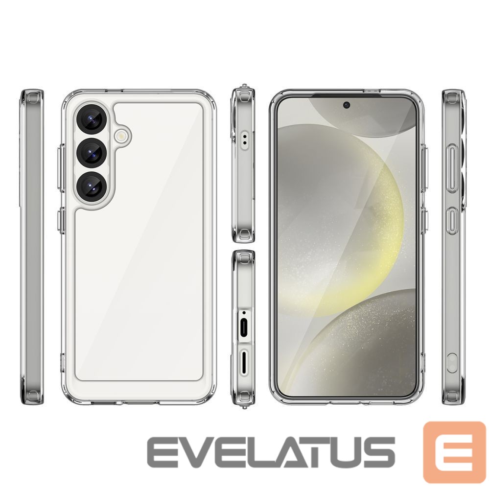 Muud kaubad Hurtel Outer Space Case with Gel Frame for Samsung Galaxy S25 - Clear Black