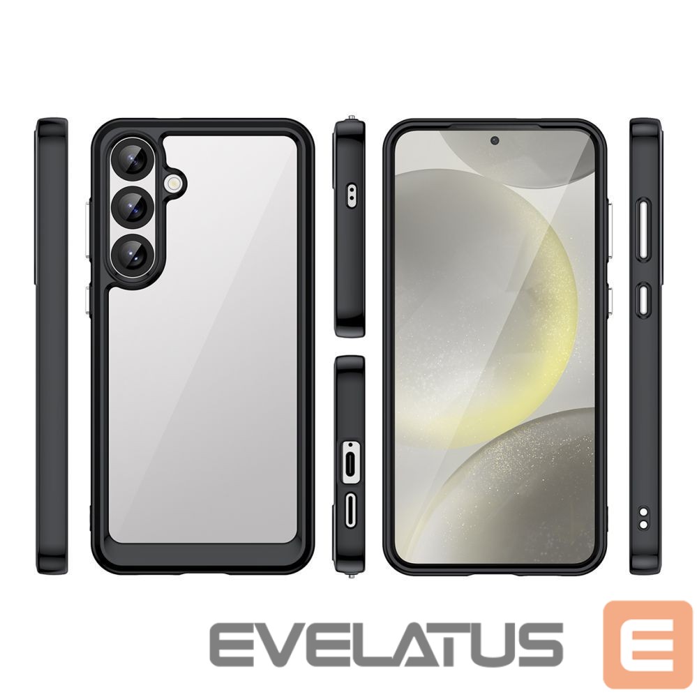 Muud kaubad Hurtel Outer Space Case with Gel Frame for Samsung Galaxy S25+ - Black