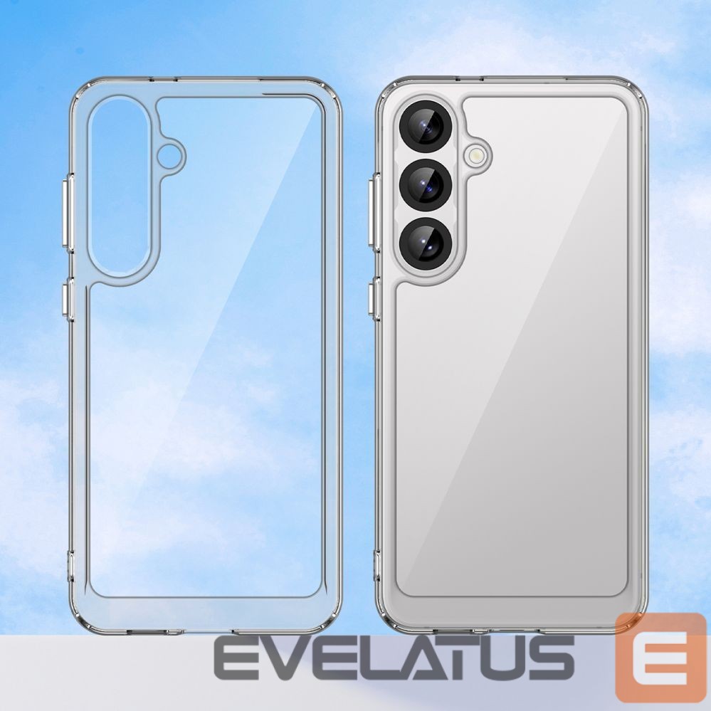 Muud kaubad Hurtel Outer Space Case with Gel Frame for Samsung Galaxy S25+ - Transparent