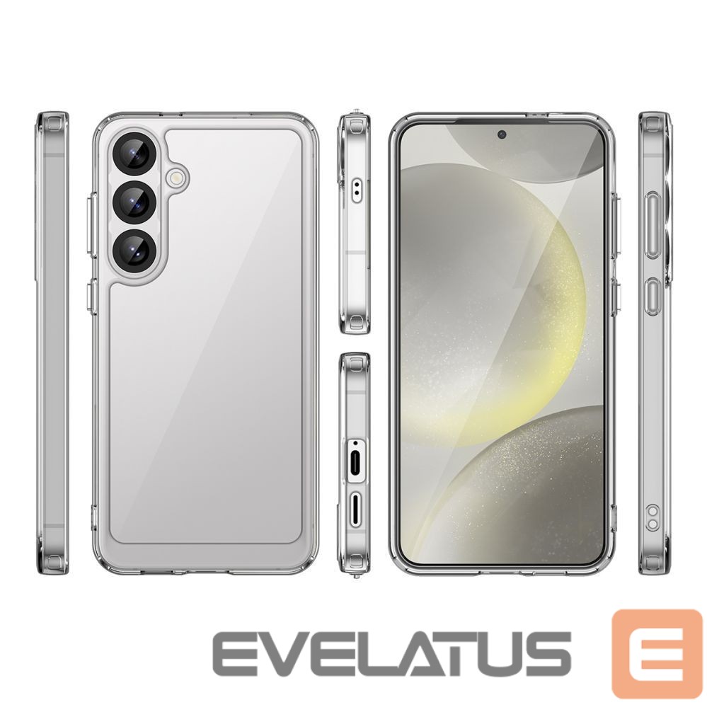 Muud kaubad Hurtel Outer Space Case with Gel Frame for Samsung Galaxy S25+ - Transparent