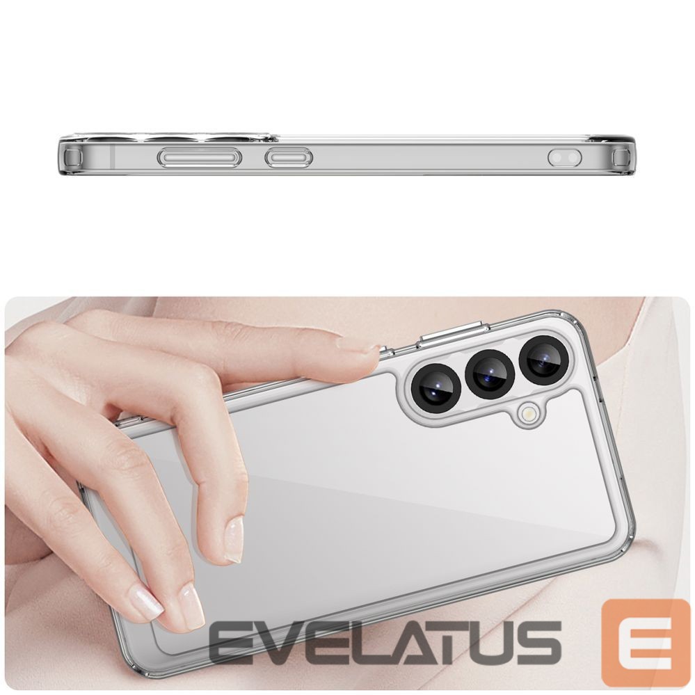 Muud kaubad Hurtel Outer Space Case with Gel Frame for Samsung Galaxy S25+ - Transparent
