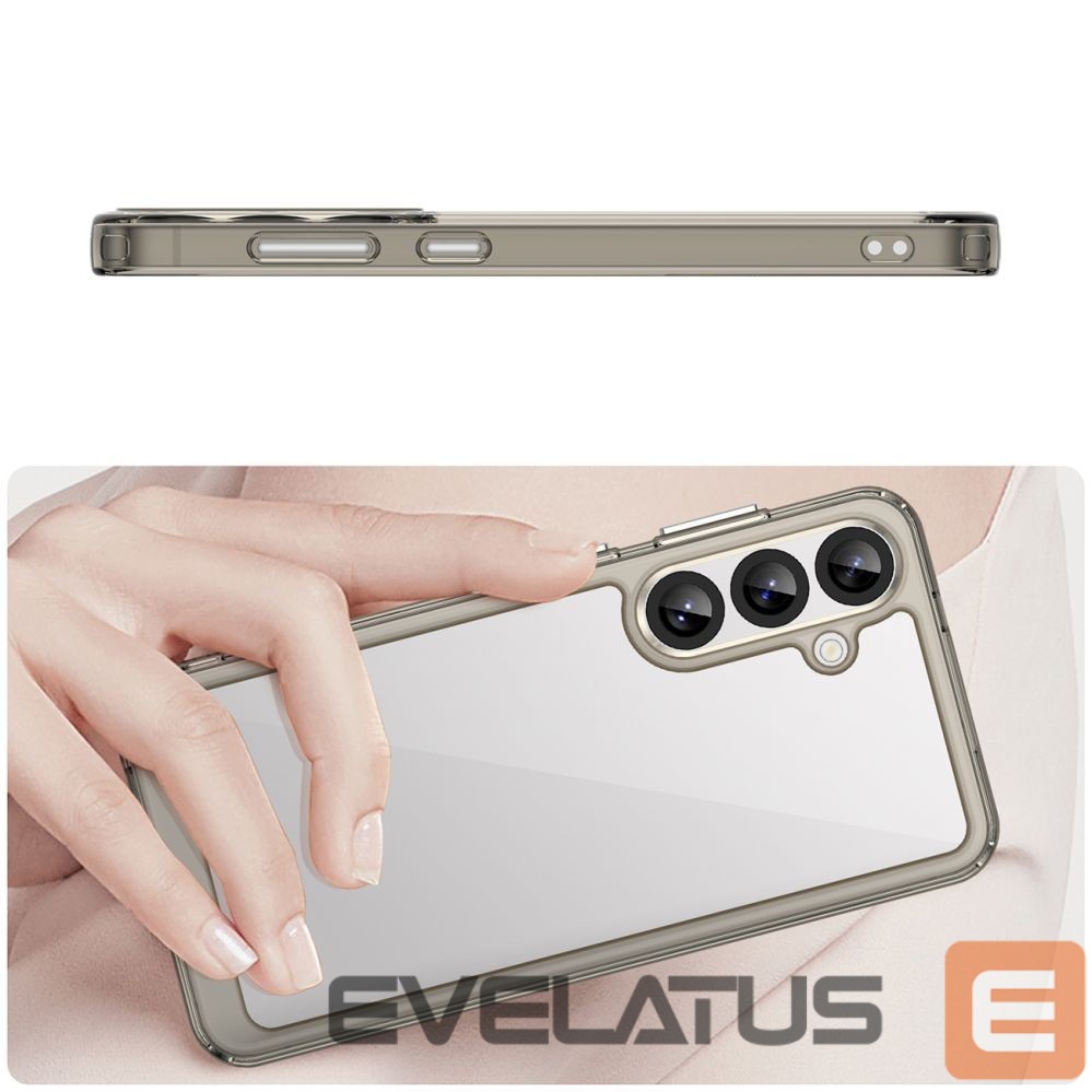 Muud kaubad Hurtel Outer Space Case with Gel Frame for Samsung Galaxy S25+ - Clear Black