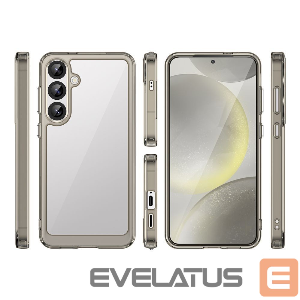 Muud kaubad Hurtel Outer Space Case with Gel Frame for Samsung Galaxy S25+ - Clear Black