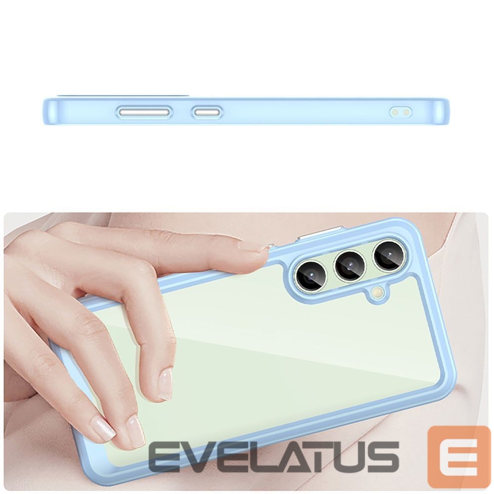 Muud kaubad Hurtel Outer Space Case with Gel Frame for Samsung Galaxy S24 FE - Blue