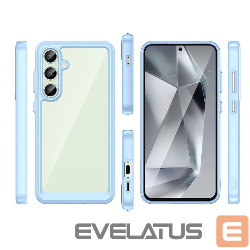 Muud kaubad Hurtel Outer Space Case with Gel Frame for Samsung Galaxy S24 FE - Blue