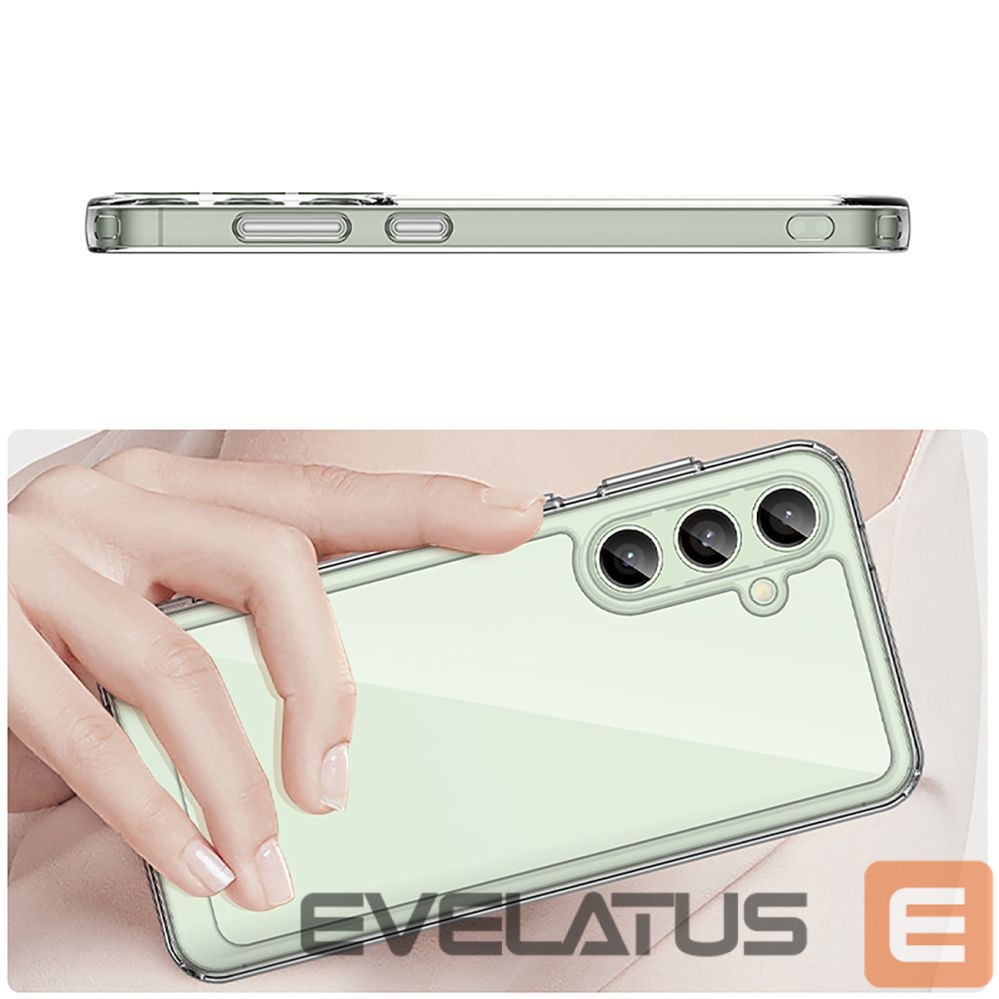 Muud kaubad Hurtel Outer Space Case with Gel Frame for Samsung Galaxy S24 FE - Transparent