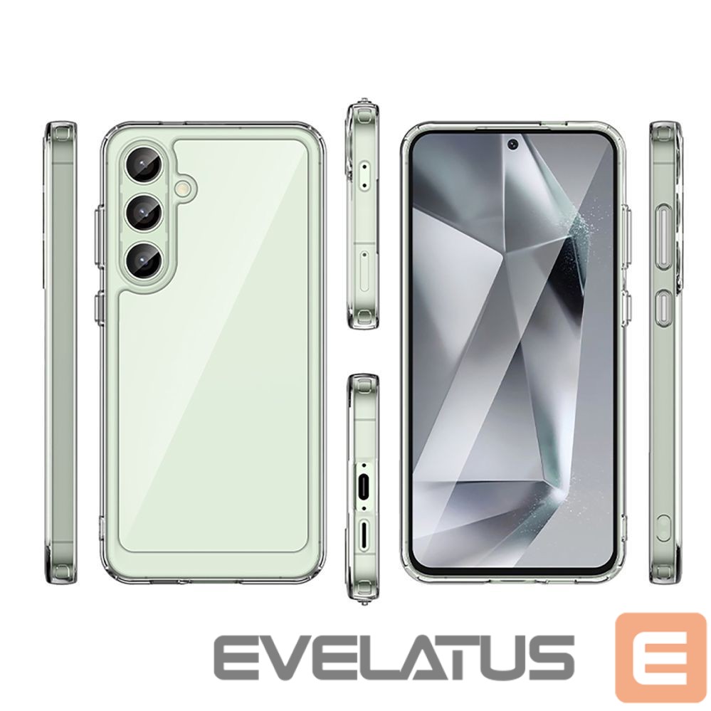 Muud kaubad Hurtel Outer Space Case with Gel Frame for Samsung Galaxy S24 FE - Transparent