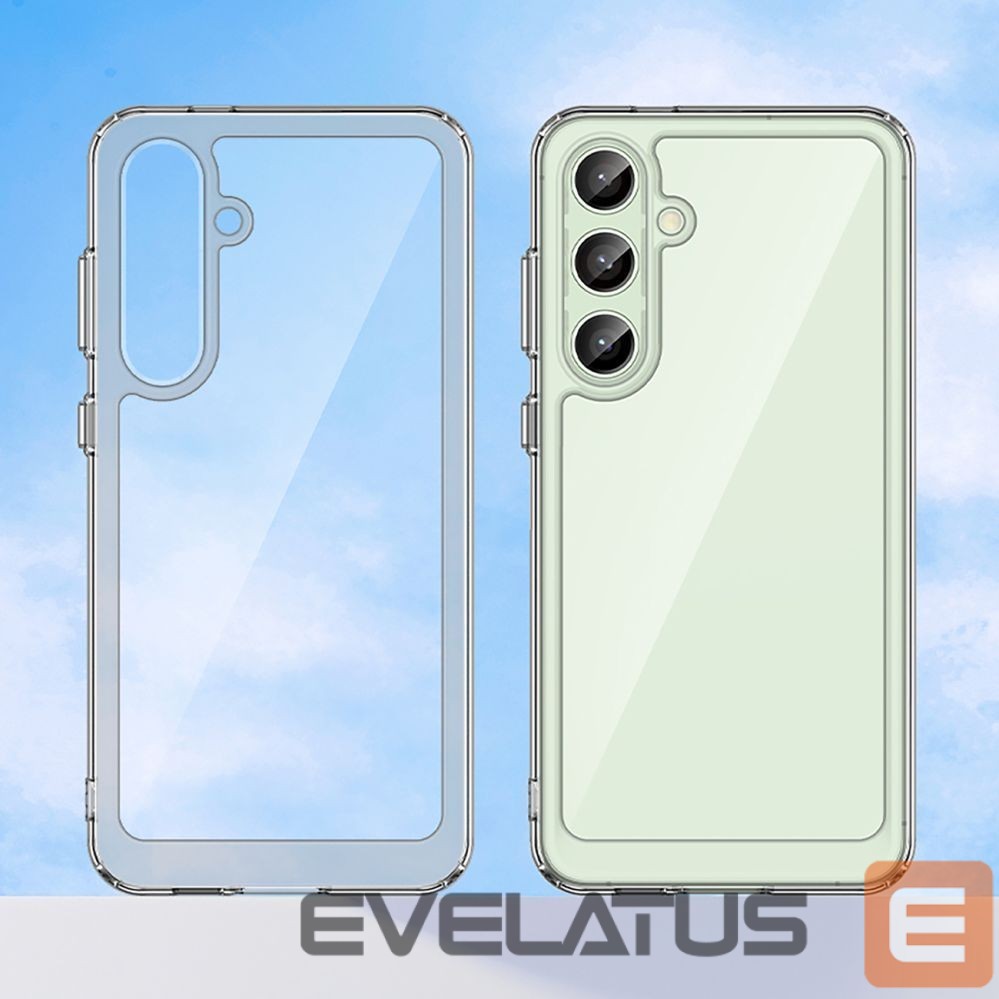 Muud kaubad Hurtel Outer Space Case with Gel Frame for Samsung Galaxy S24 FE - Transparent