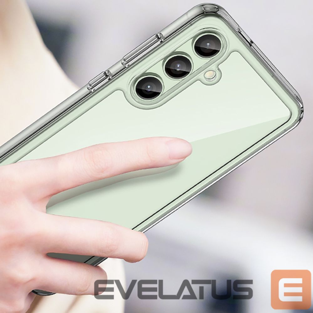 Muud kaubad Hurtel Outer Space Case with Gel Frame for Samsung Galaxy S24 FE - Transparent