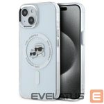 Muud kaubad Karl Lagerfeld  Karl Lagerfeld IML Metal Karl&Choupette Head MagSafe iPhone 15 Case - White 