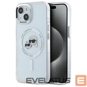 Muud kaubad Karl Lagerfeld  Karl Lagerfeld IML Metal Karl&Choupette Head MagSafe iPhone 15 Case - White 