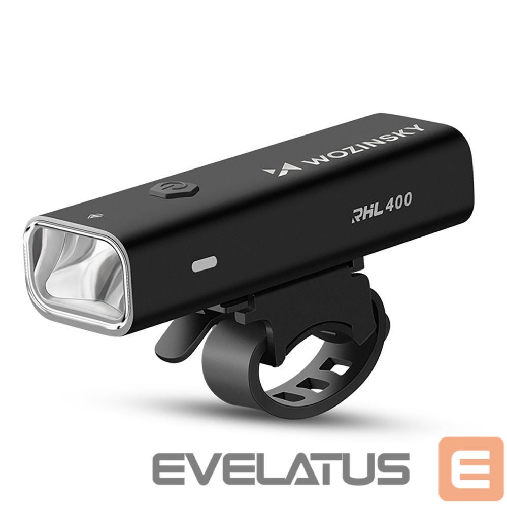 Elektrisõidukite lisavarustus Wozinsky Wozinsky WSBLB2 Front (400 lm) and Rear USB-C Bike Light Set - Black