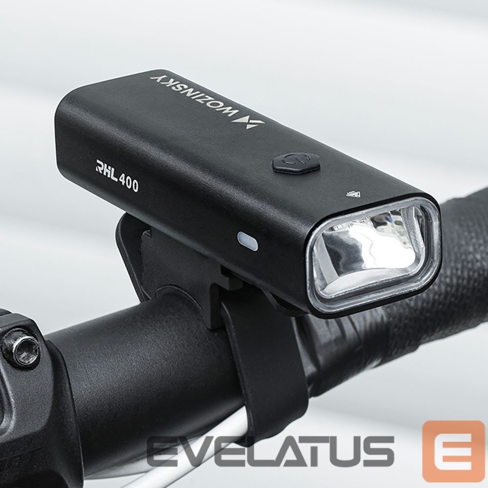 Elektrisõidukite lisavarustus Wozinsky Wozinsky WSBLB2 Front (400 lm) and Rear USB-C Bike Light Set - Black