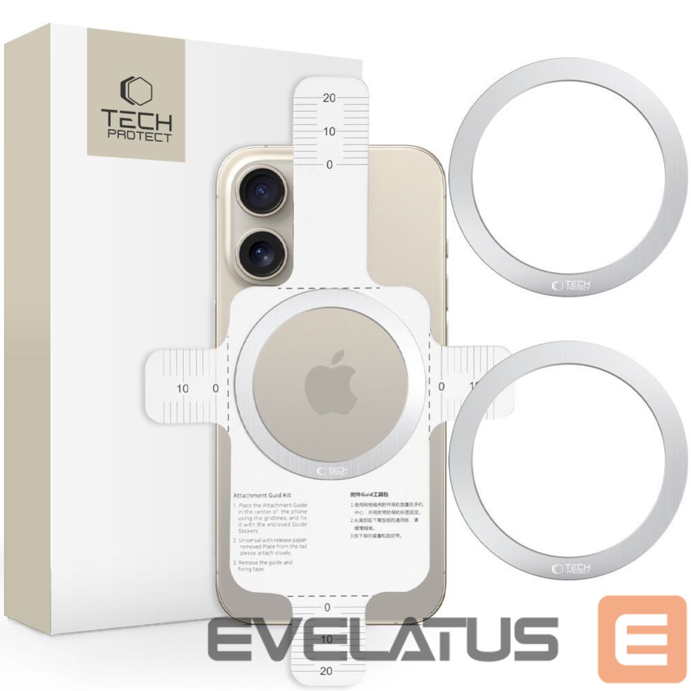 Muud kaubad Tech-Protect Tech-Protect MMP-110 2in1 MagSafe Ring - Silver / Silver