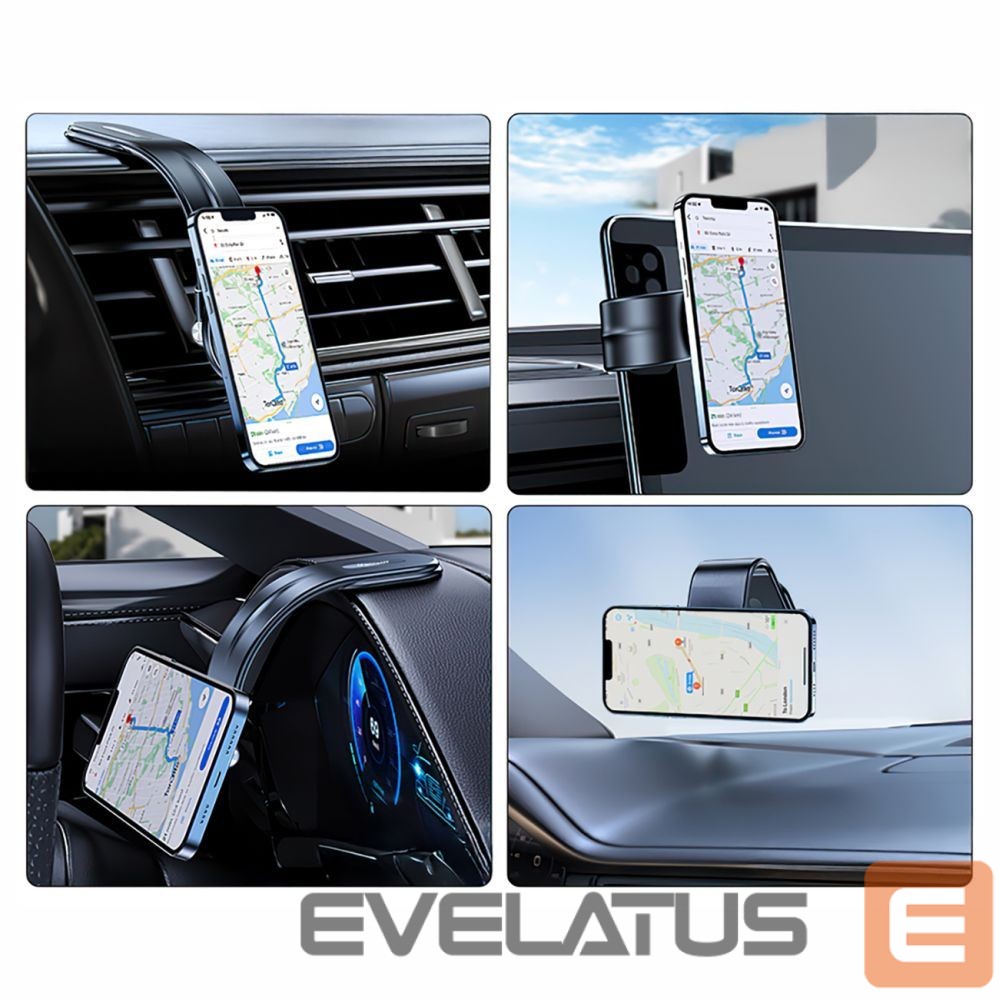 Automaatne hoidja Wozinsky Wozinsky WCZ2Y2S Magnetic Car Holder with 15W MagSafe Inductive Charger for Car Cockpit - Black