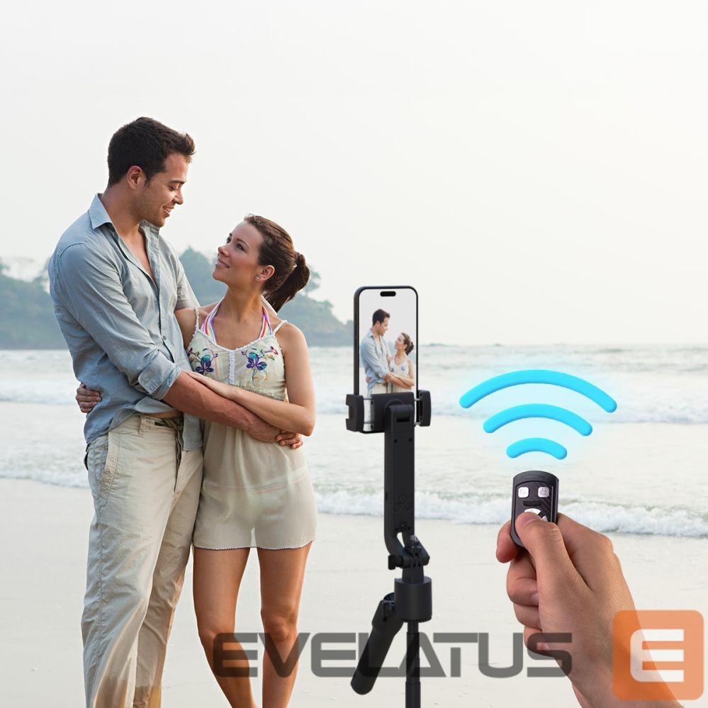 Kaameratarvik Wozinsky Wozinsky WST-360YS Selfie Stick with Tripod Function with 360° AI Auto Face Tracking Gesture Control - Black
