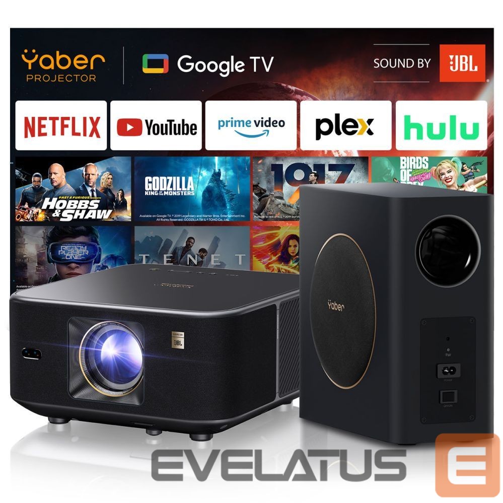 Projektorid Yaber Yaber K3 Pro LCD FullHD 1080p Multimedia Projector with JBL Speakers and Subwoofer - Black