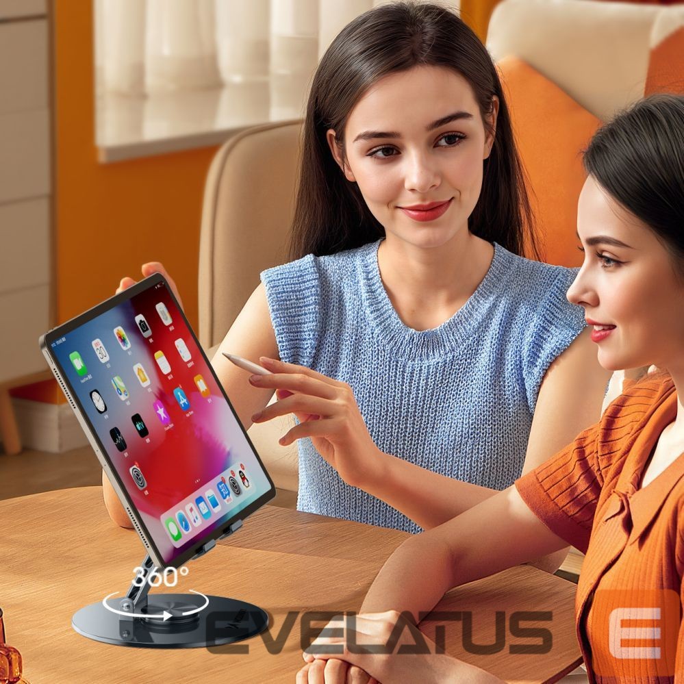 Muu Wozinsky Wozinsky WRS-DSY84SS 360° Rotating Aluminum Tablet Stand - Gray
