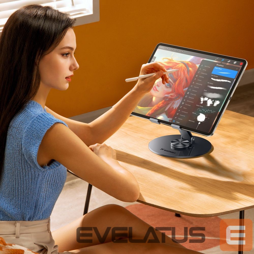 Muu Wozinsky Wozinsky WRS-DSY84SS 360° Rotating Aluminum Tablet Stand - Gray