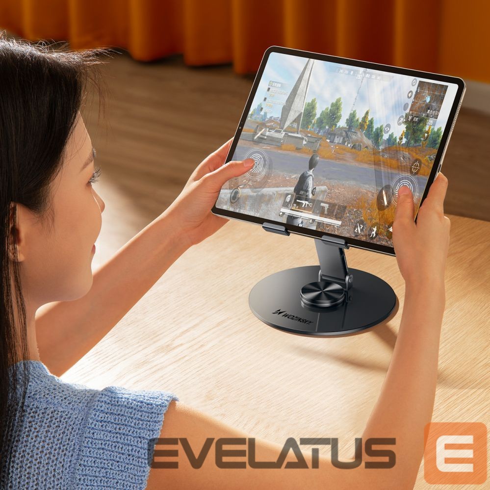 Muu Wozinsky Wozinsky WRS-DSY84SS 360° Rotating Aluminum Tablet Stand - Gray