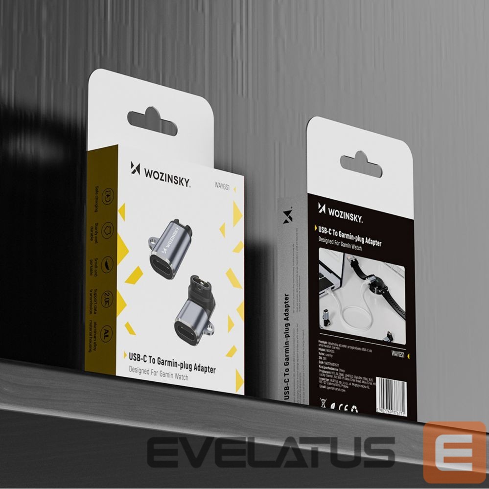 Üleminek Wozinsky Wozinsky WAYGS1 USB-C Adapter for Garmin Smartwatch - Gray
