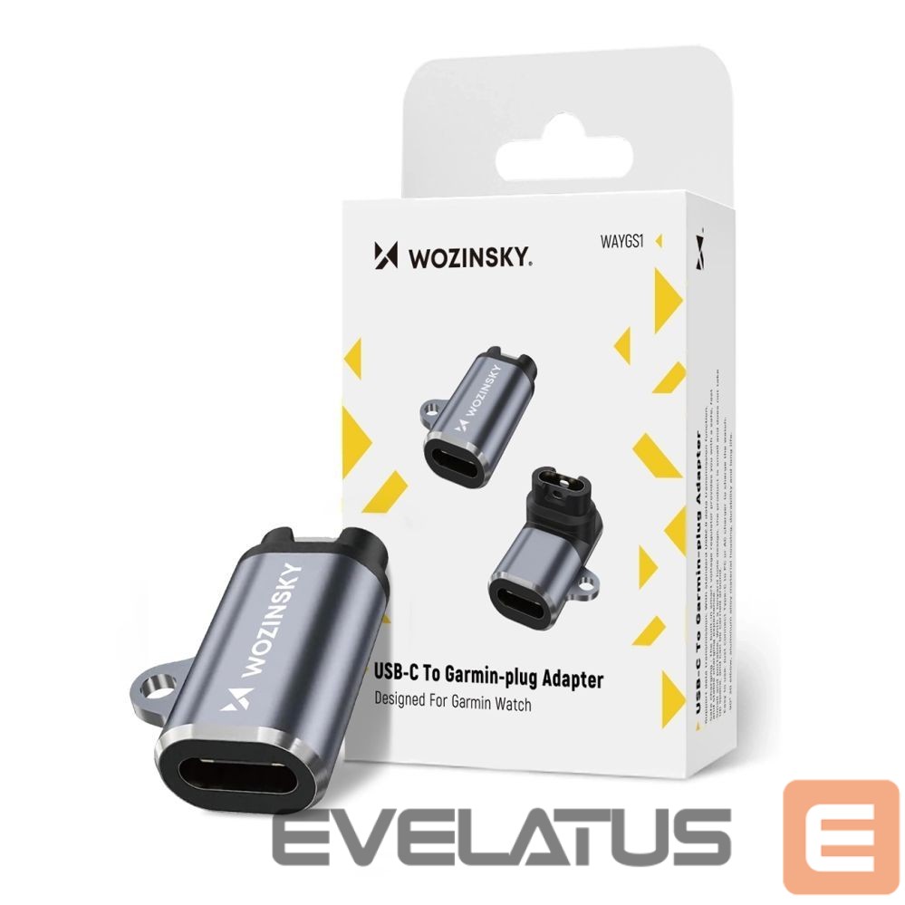 Üleminek Wozinsky Wozinsky WAYGS1 USB-C Adapter for Garmin Smartwatch - Gray