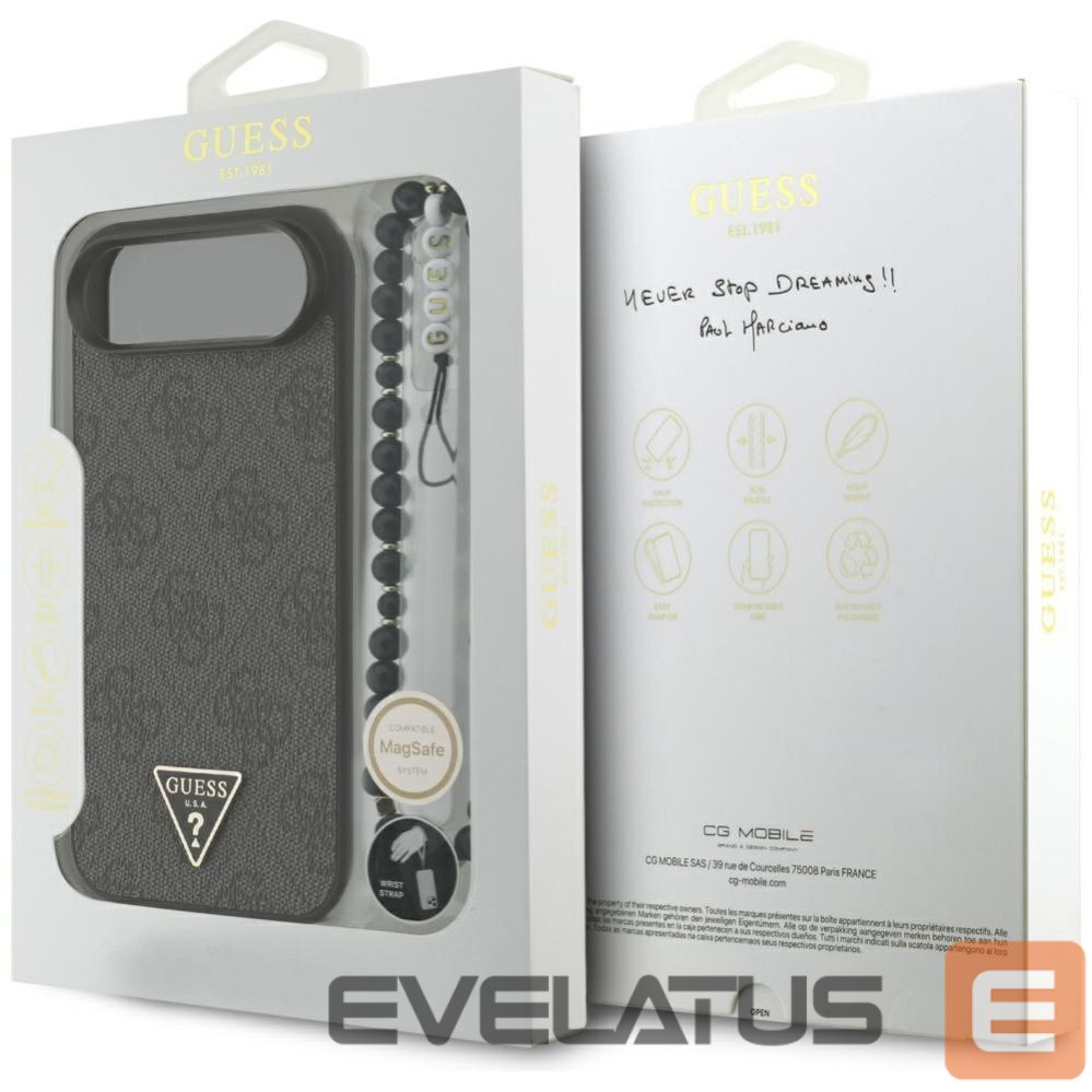 Muud kaubad Guess Guess 4G Strap Triangle Logo MagSafe Case for iPhone 17 Air - Black