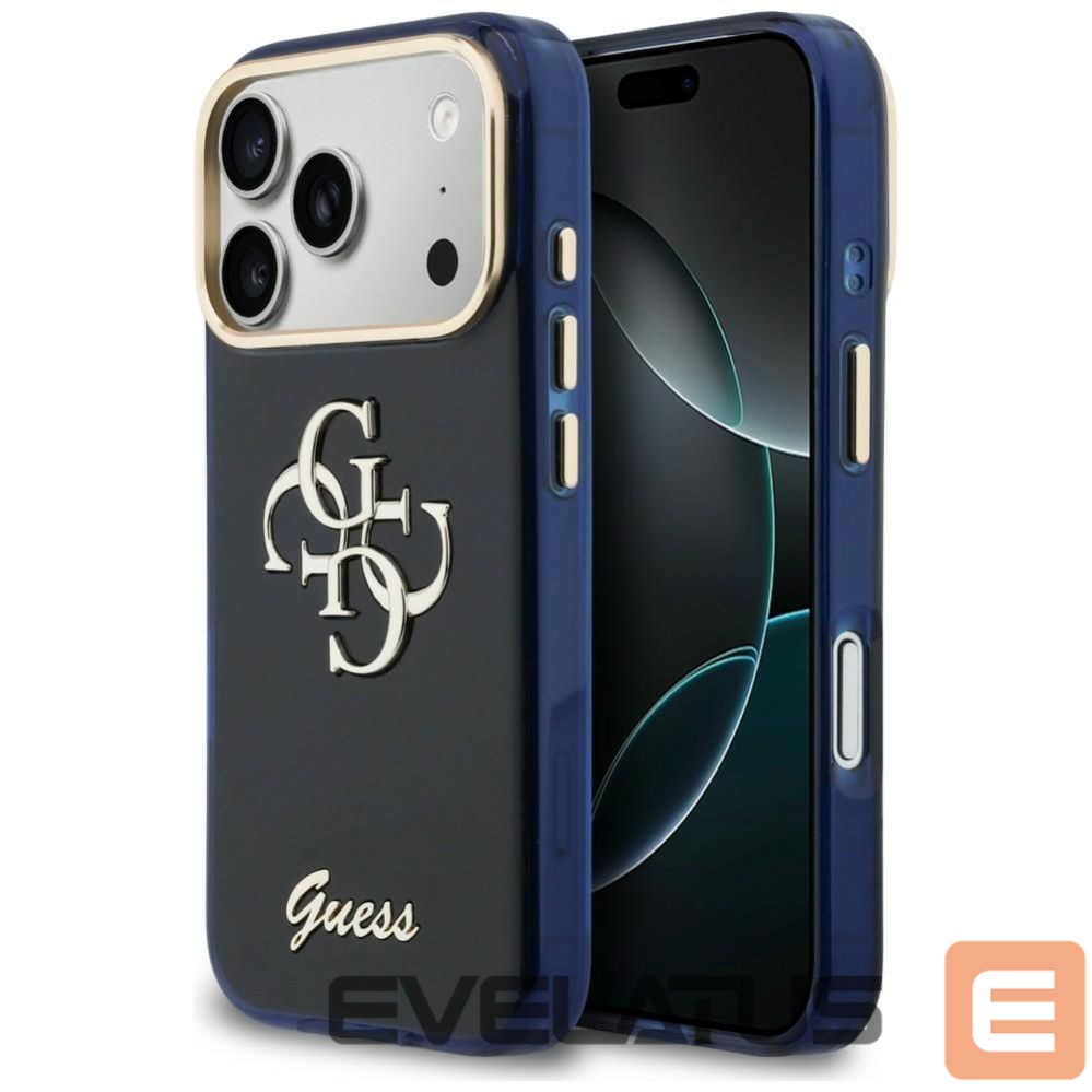 Muud kaubad Guess Guess IML 4G Script Metal case for iPhone 17 Pro Max - blue